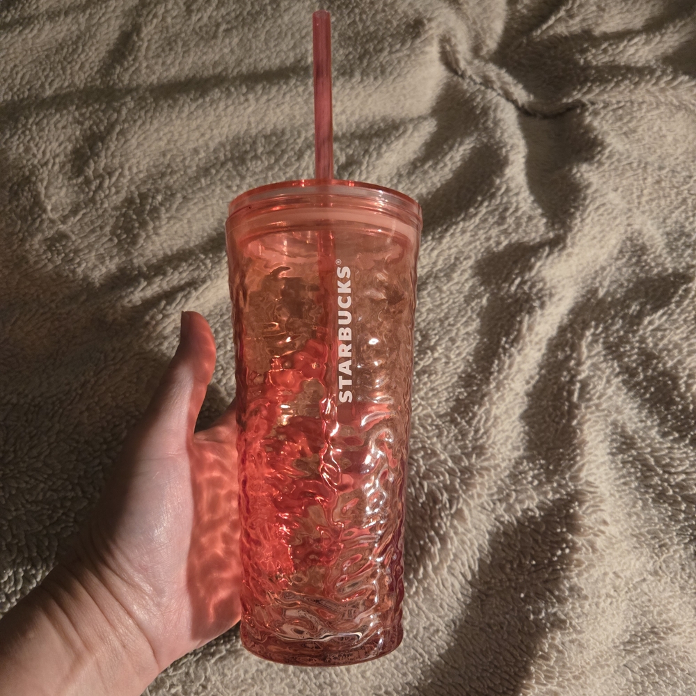 Starbucks Pink Tumbler with Straw